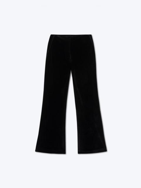 Nanushka BEATA - Stretch velvet trousers - Black