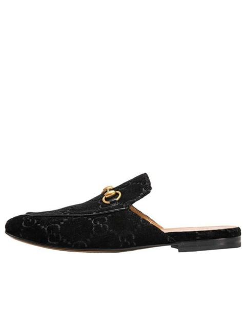 GUCCI Gucci Princetown Flat 'Black Velvet' 457114-9JT00-1000