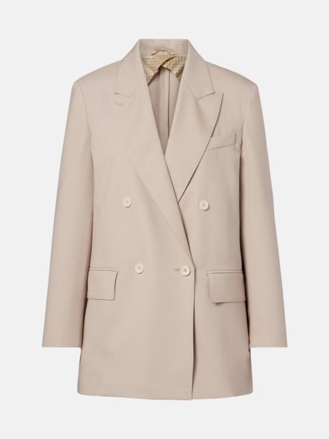 Max Mara Double-breasted wool, mohair, and silk blazer