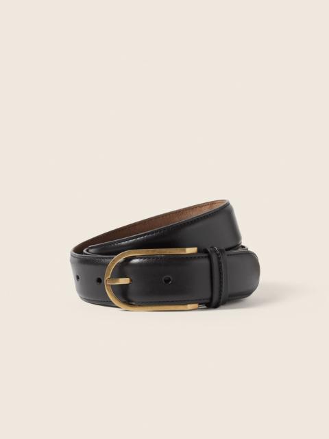 ZEGNA DARK BROWN LEATHER BELT