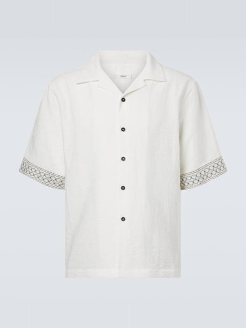 COMMAS Crochet-trimmed bowling shirt