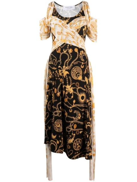 Marine Serre Nuisette draped midi dress