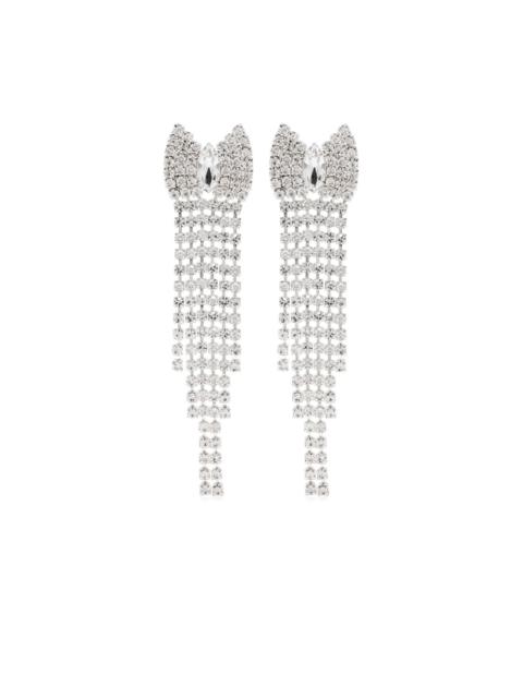 crystal-embellished chandelier earrings