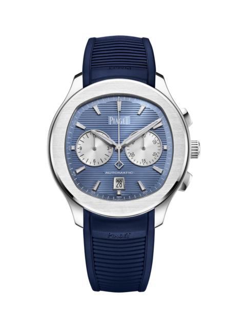Piaget Men's Polo Stainless Steel & Rubber Chronograph Watch/42MM - Blue