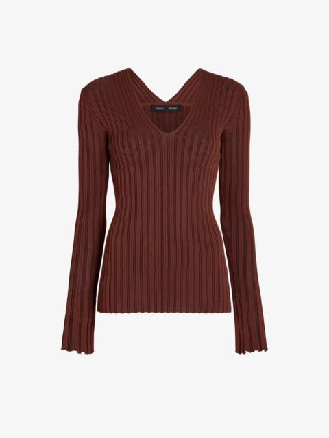 Proenza Schouler Roux Top in Viscose Silk Rib