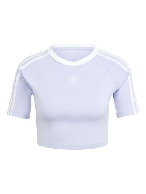 adidas (WMNS) adidas Adicolor 3-Stripes Baby T-shirt Asia Sizing 'Violet Tone' IP0658