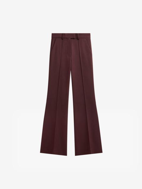 The Frankie Shop Kvale Pintuck Flared Trousers - Burgundy