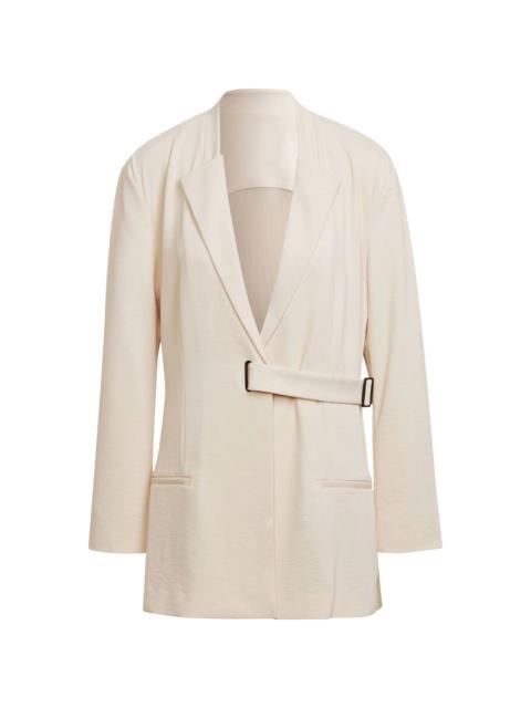 Y-3 oversized-belted blazer