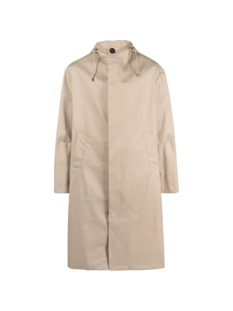 Wolfson hooded trench coat