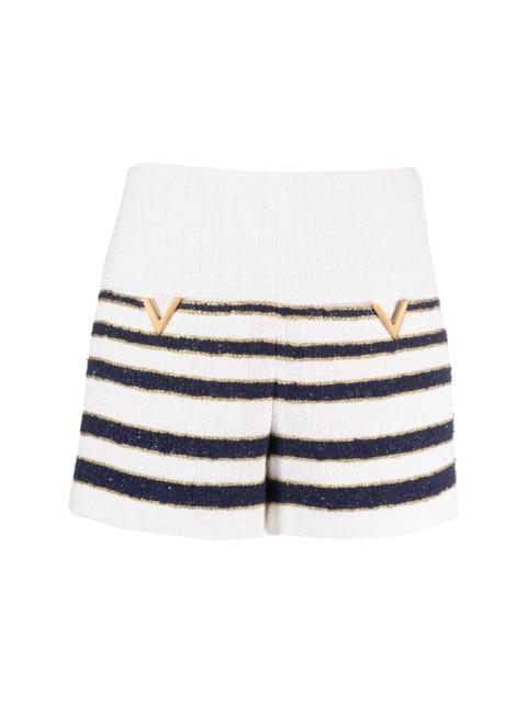 Valentino Mariniere tweed striped shorts