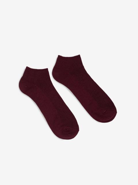 UTSS-BUR UTILITEES Mixed Cotton Sneaker Socks - Burgundy