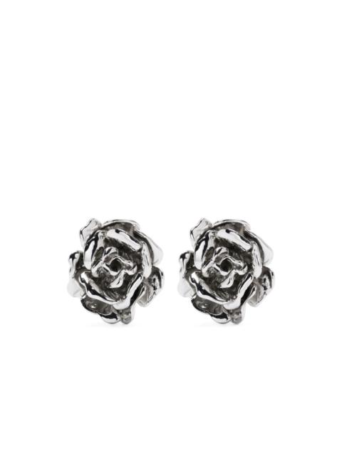 Blumarine rose-detail stud earrings