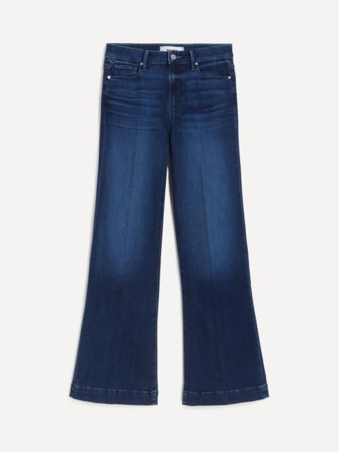 PAIGE Leenah 32” Wide-Leg Jeans in Praline