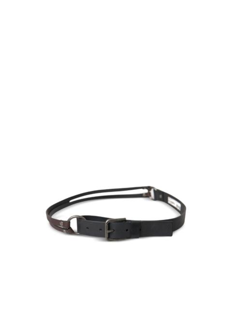 Dolce & Gabbana double-strap leather belt