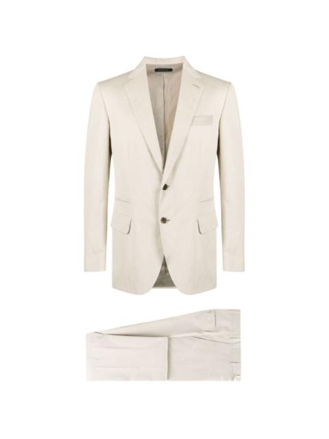 single-breasted cotton-cashmere suit