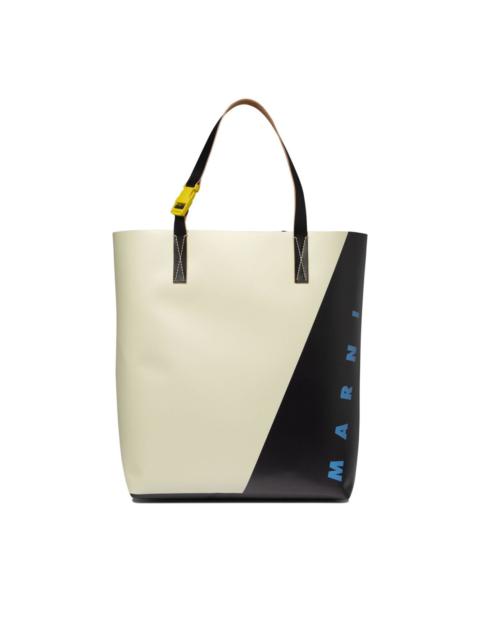 Marni logo-print leather tote bag