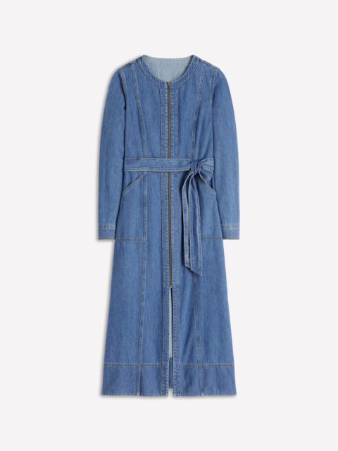 BODEN Zip Denim Straight Dress-Mid Vintage Denim