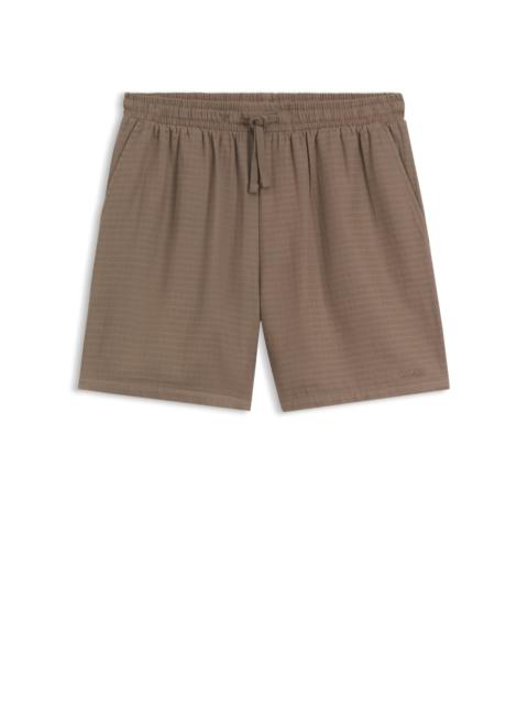 BOSS SWIM SHORTS IN COTTON MUSLIN