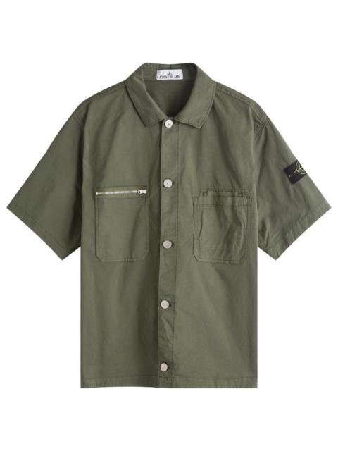 Stone Island Stone Island Stretch-TC Garment Dyed Short Sleeve Overshirt