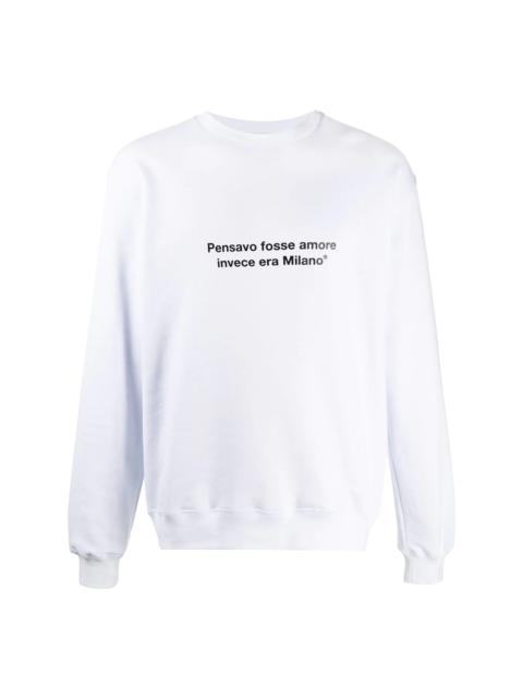 slogan print sweatshirt