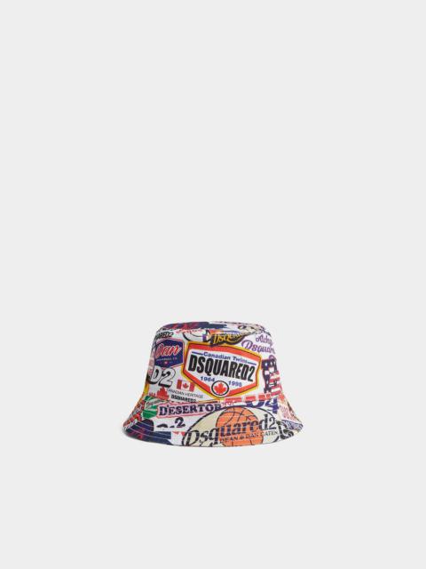 DSQUARED2 LOGOMANIA BUCKET HAT