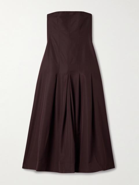 KALLMEYER Maeve Pleated Wool-blend Twill Midi Dress