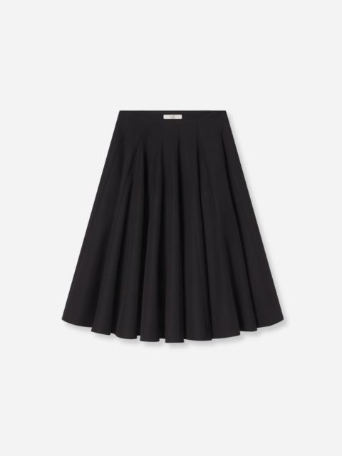 CO Godet Midi Skirt in Cotton Pique