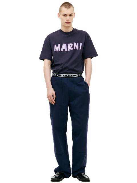 Marni NAVY COTTON TROUSERS