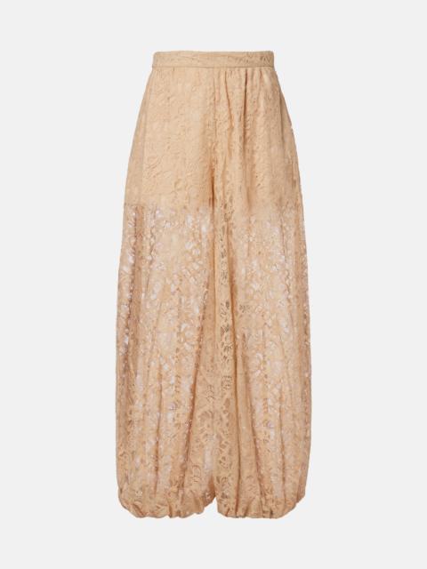 ADRIANA DEGREAS Lace balloon pants
