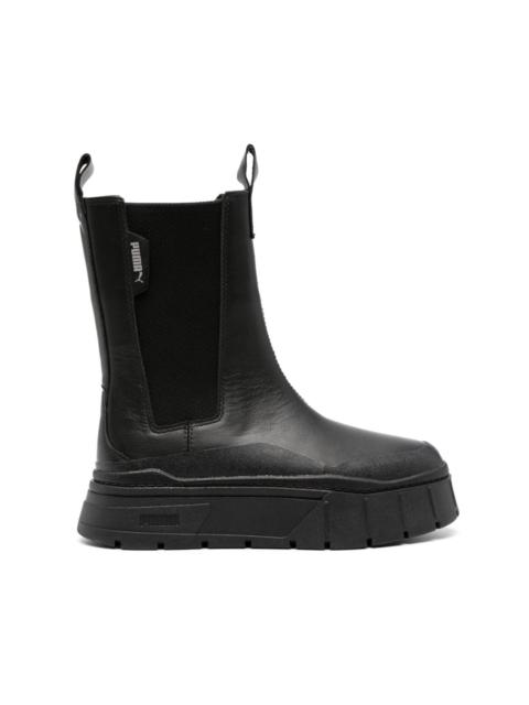 PUMA Mayze Stack 50mm leather Chelsea boots