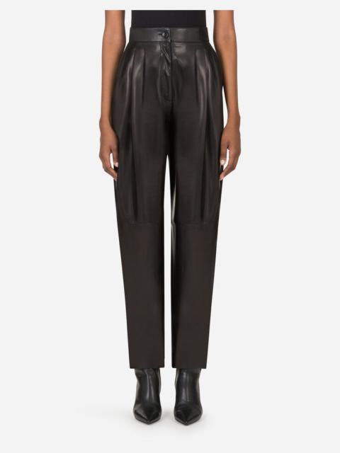 Dolce & Gabbana Darted plongé lambskin pants