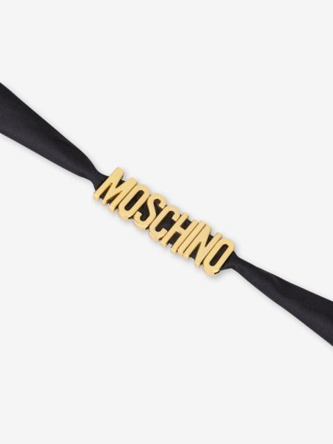 Moschino LETTERING LOGO SMALL SILK SCARF