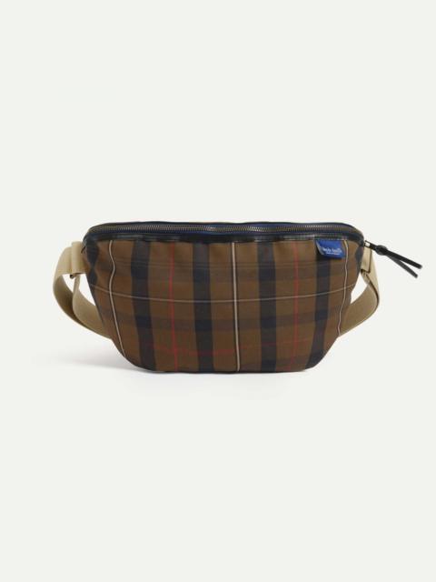 Bleu de Chauffe NEW BEAT XL BELT BAG  -  TARTAN RED BROWN
