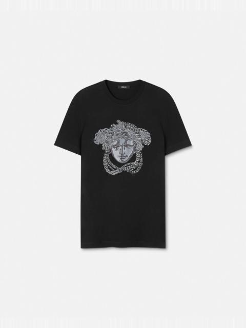 VERSACE Embroidered Crystal Medusa T-Shirt