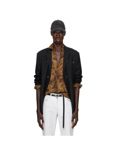 Y/Project Black Snap Panel Blazer