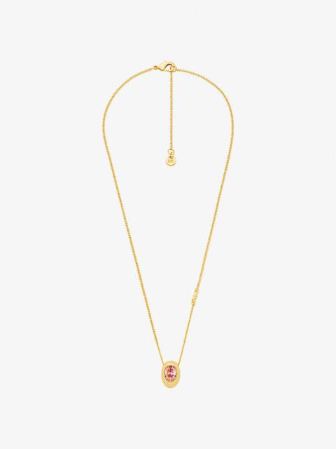 MICHAEL KORS Oval Stone Pendant Necklace