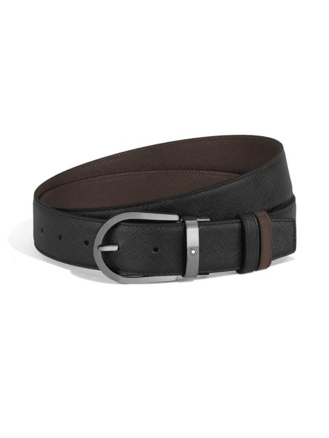 Montblanc HORSESHOE 35 MM REVERSIBLE BELT IN SARTORIAL LEATHER