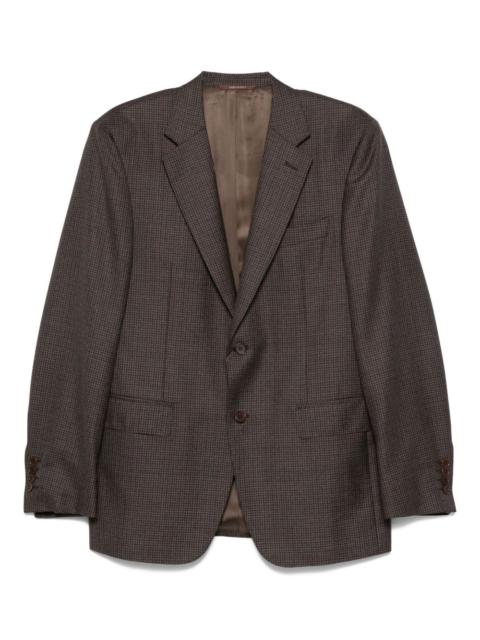Canali checked two-button blazer