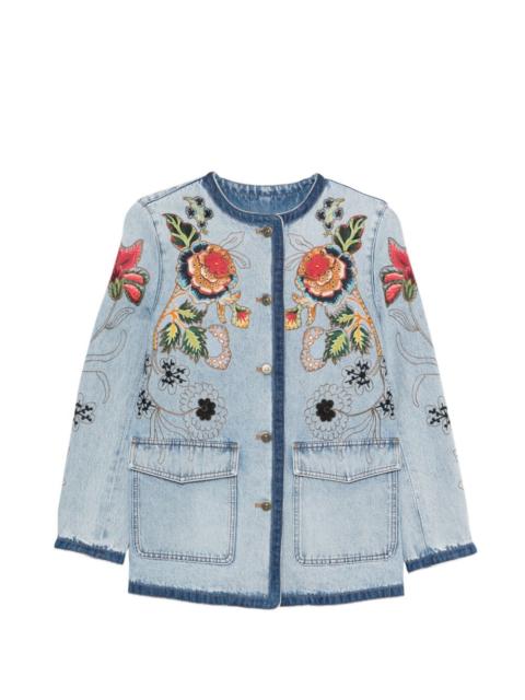 Valentino floral-embroidery jacket