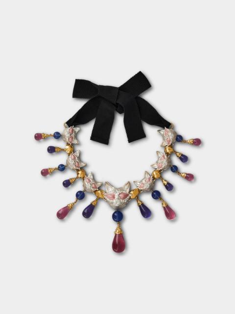 Roger Vivier Psychedelicat Necklace in Metal