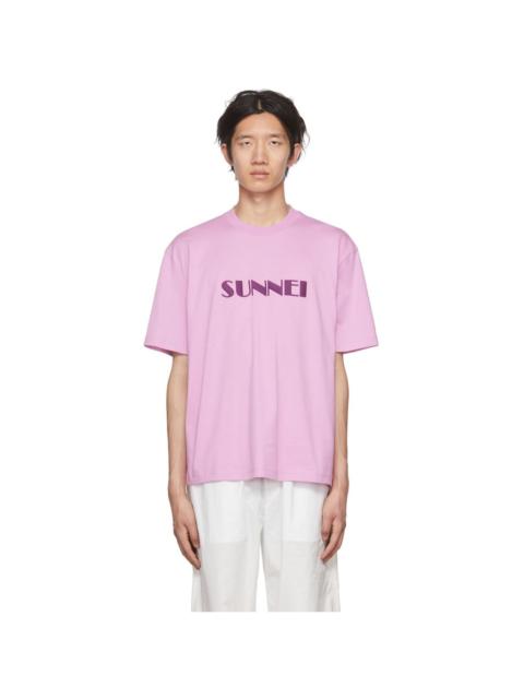 SUNNEI embroidered 로고 면 T 셔츠
