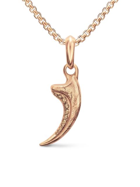DAVID YURMAN Men's Raptor Claw Amulet in 18K Rose Gold with Cognac Diamonds, 27.3MM - Cognac Diamond