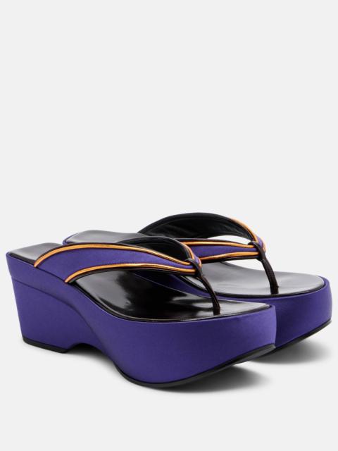 Dries Van Noten Satin thong sandals