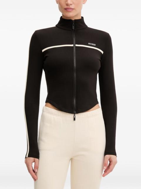GUESS USA contrast-stripe track jacket