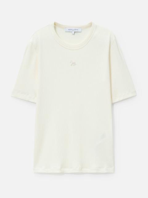 Maison Kitsuné BABY FOX RIBBED FITTED T-SHIRT
