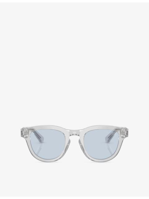 Burberry BE4477 Round-Frame Acetate Sunglasses