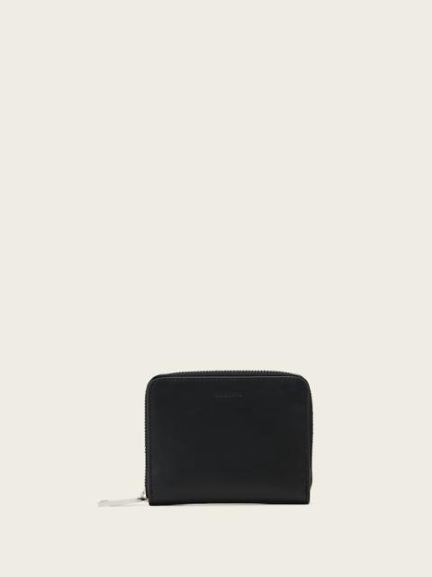 ALLSAINTS LENA HEX ZIP UP LEATHER WALLET