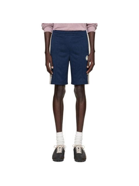 Palm Angels Navy Palm Tree Track Shorts