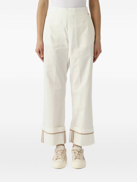 Herno piped-trim turn-up trousers