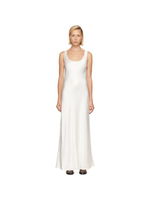 RÓHE Off-White Scoop Neck Satin Maxi Dress